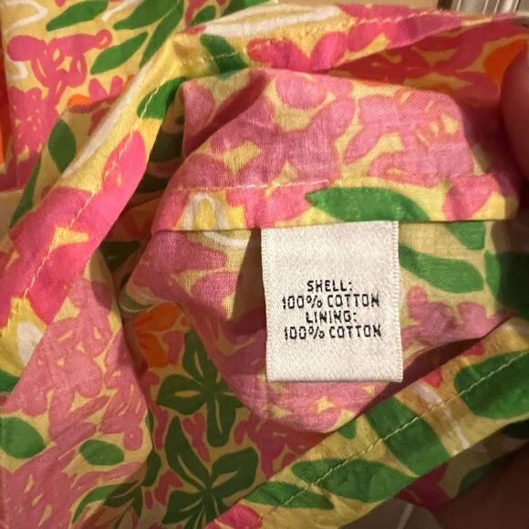 Lilly Pulitzer Floral Print Babydoll Short Sleeve Top - size 8 - Picture 8 of 8